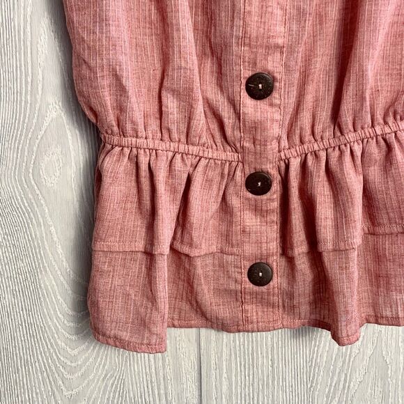 Madison & Berkeley Red Ruffle Sleeveless Top Small NWOT - Picture 2 of 5